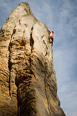 Image showing male rock climber