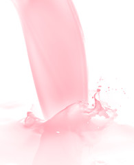 Image showing strawberry milk splash