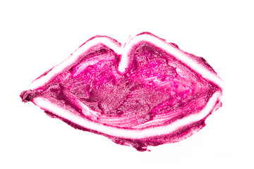 Image showing lips made of crushed lipstick