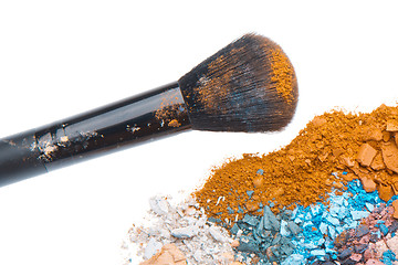 Image showing set of multicolor crushed eyeshadows