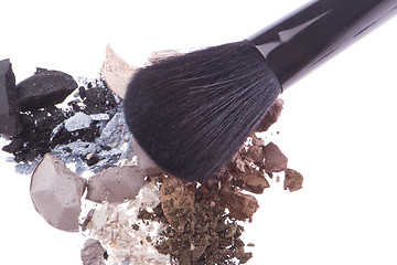 Image showing multicolored crushed eyeshadows