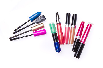 Image showing mascara set isolated