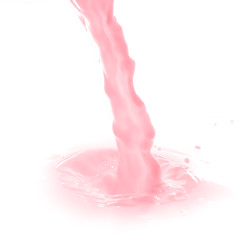 Image showing strawberry milk splash