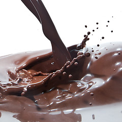 Image showing pouring chocolate