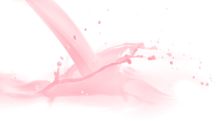 Image showing strawberry milk splash