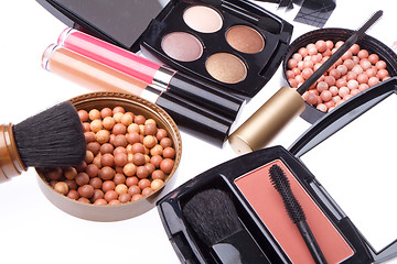 Image showing set of cosmetic makeup products