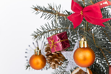 Image showing Christmas tree decorated