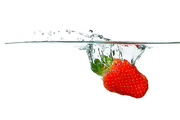 Image showing strawberry in the water