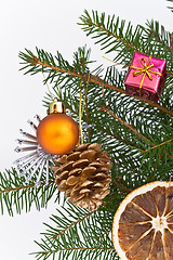 Image showing Christmas tree decorated