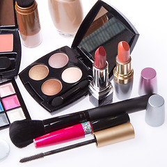 Image showing set of cosmetic makeup products