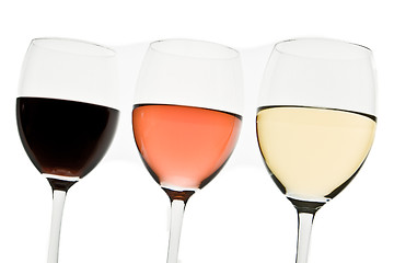 Image showing three wine glasses