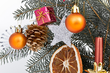 Image showing Christmas tree decorated