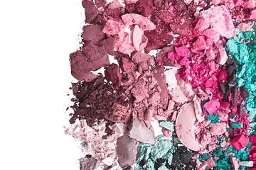 Image showing set of multicolor crushed eyeshadows