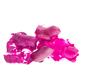 Image showing crushed lipsticks