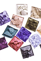 Image showing multicolored crushed eyeshadows