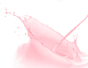 Image showing strawberry milk splash