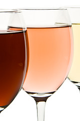 Image showing three wine glasses