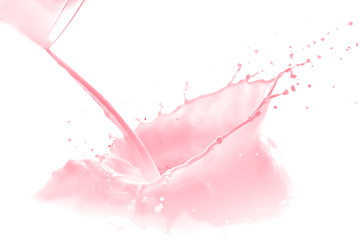 Image showing strawberry milk splash