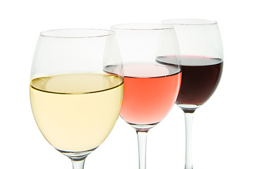 Image showing three wine glasses