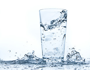 Image showing water splash in glass