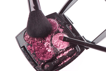 Image showing crushed compact eyeshadows