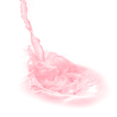 Image showing strawberry milk splash