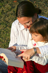 Image showing Mother and child reading