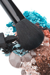 Image showing set of multicolor crushed eyeshadows