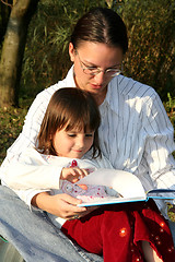 Image showing Mother and child reading