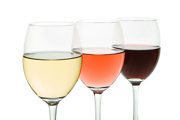 Image showing three wine glasses