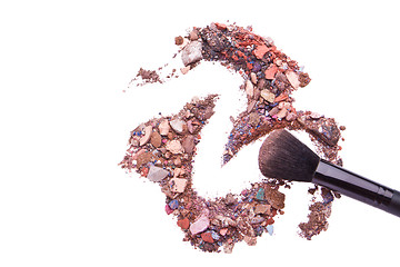 Image showing crushed eyeshadows