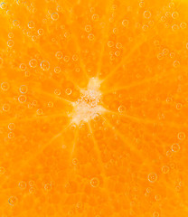 Image showing mandarine with bubbles