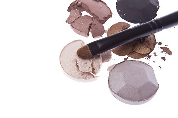 Image showing multicolored crushed eyeshadows