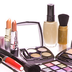 Image showing set of cosmetic makeup products