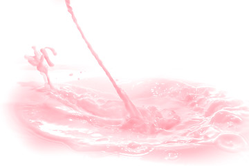 Image showing strawberry milk splash