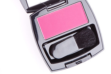 Image showing compact blush with brush