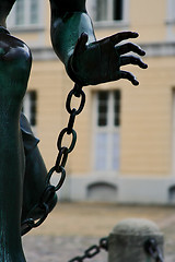 Image showing Sculpture -  Chained Up Hand