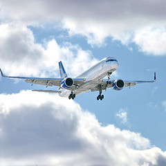 Image showing Modern aircraft in the sky