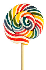 Image showing tasty colorful candies on a stick