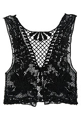 Image showing black women's vest from lace