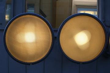 Image showing two outdoor lights