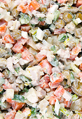 Image showing Russian dish salad Olivier