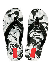 Image showing a pair of men's beach slippers