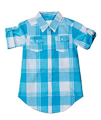 Image showing blue plaid shirt