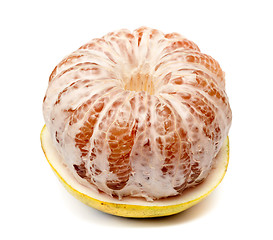 Image showing ripe fruit pomelo half purified