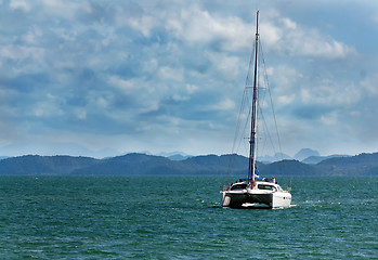 Image showing white catamaran