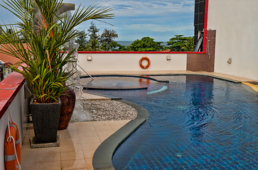 Image showing Swimming pool on the roof of the hotel