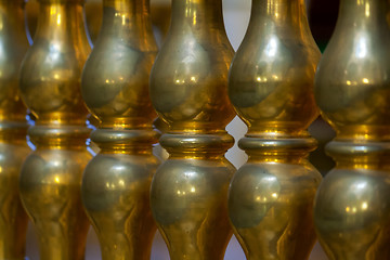 Image showing gilded pillars in the church