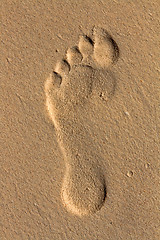 Image showing footprint in the sand