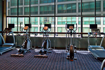 Image showing gym a stationary bike